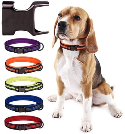 Store_7 - Reflecterende nylon halsband - Verstelbare hondenhalsband