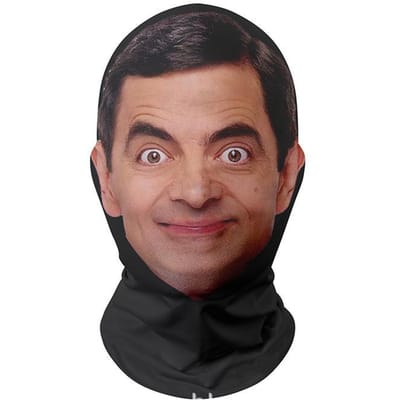 3D Grappig Patroon Gaas Gezichtsmasker Hoes Party Halloween Cosplay Rekwisieten UV Bescherming Schild Ronaldo Patroon brown
