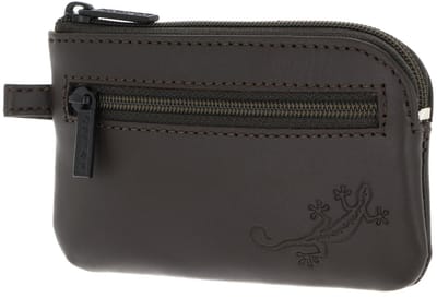 oxmox Leren sleutelgeval Leather Keyholder Lizard 2.0 Embossed Brown donkerbruin