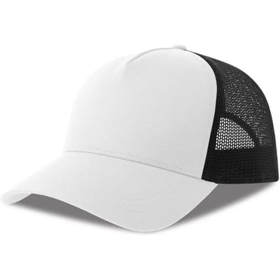Atlantis Headwear Rapper Cotton-S Cap AT535 - White/Black - One size