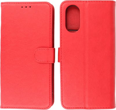 Oppo A17 Hoesje Book Case Portemonnee Telefoonhoesje - Rood