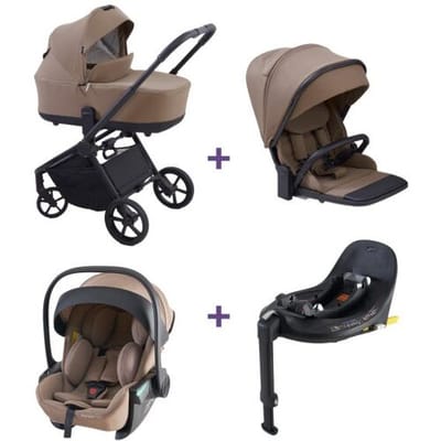 Bundel Prénatal kinderwagen Sammy & autostoel Sunny inc. base taupe unisex