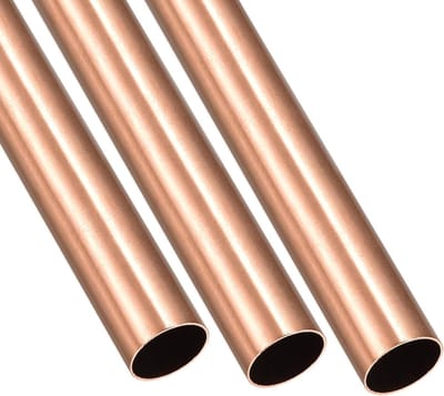 Koperen Buizen 14mm AD x 1mm Wand D x 200mm L - Set van 3 Rechthoekige Slangen voor Doe-Het-Zelf Projecten en Meubelmakerij