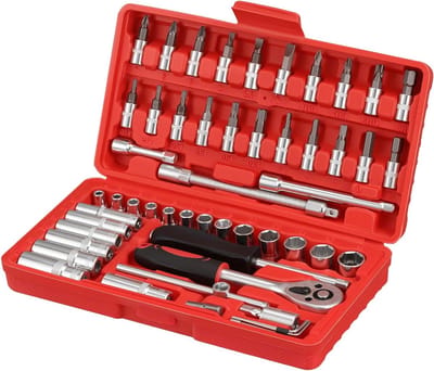 53-delige Steeksleutelset met Ratelsleutels voor Torx, Kruiskop, Sleuf en Zeskantbouten - CR-V Gereedschapset voor Professioneel Gebruik