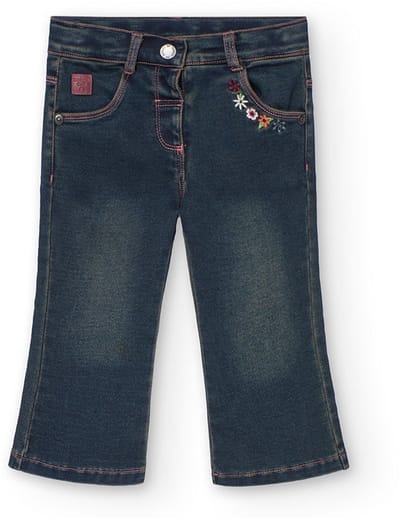 Boboli Denim Knit Broek Blauw 12 Months Meisje