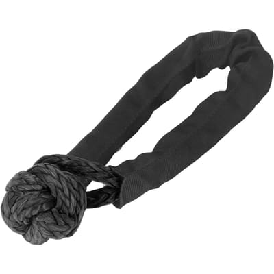 Zachte Sjorring 20mm 41000 LBS Breeksterkte Herstel Touw Sjorring met Beschermhoes voor Vrachtwagen Grote SUV's Offroad zwart