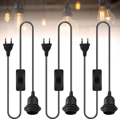Allecto - Lamphouder E27 - Lampvoet met Kabel - Veilig en Waterdicht