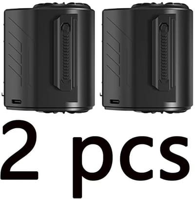 2 Stuks Ventilator-Afneembare- Draagbare Ventilator 5-in-1 - Nekventilator, Handventilator, Clip-On, Bureau & Tailleventilator - 10000mAh USB-C Oplaadbaar - 5 Snelheden - Zwart&Oranje.