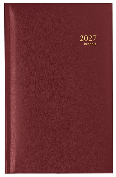 Brepols agenda 2027 - INTERPLAN [0.731] - LIMA - Zakagenda - 1 week op 2 pagina's - Weekoverzicht - Bordeaux - 8.9 x 16 cm