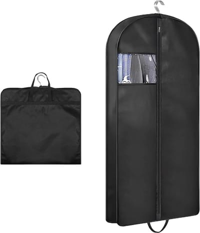 Reis kledinghoes 60 x 127 x 10 cm - Stofvrije tas met doorzichtige venster en rits voor overhemden, kostuums en jassen