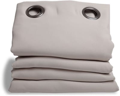 MOONDREAM DecibelControl™ 4in1 Geluidsisolerend kamerschermgordijn | Thermisch | Verduisterend | Isolerend | Gepatenteerde Technologie | EU-fabricaat | Oogjes | Grijs MC17 | 140B x 250L cm