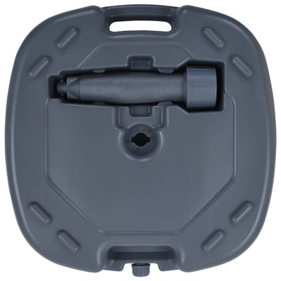 vidaXL - Parasolvoet - draagbaar - gevuld - met - zand/water - grijs