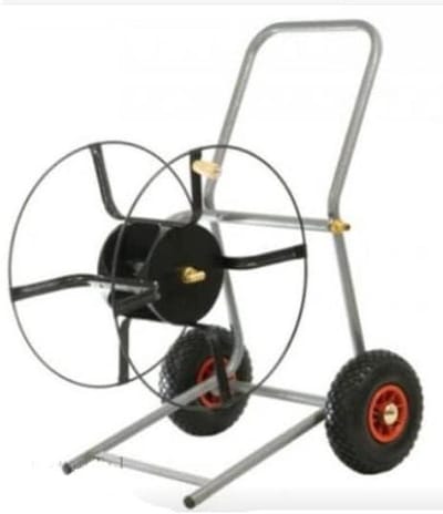 Slangwagen Staal - Slanghouder Trolley - Tuinslang Opbergen - Robuuste Stalen Constructie - 50m 15mm of 35m 19mm - Zwart