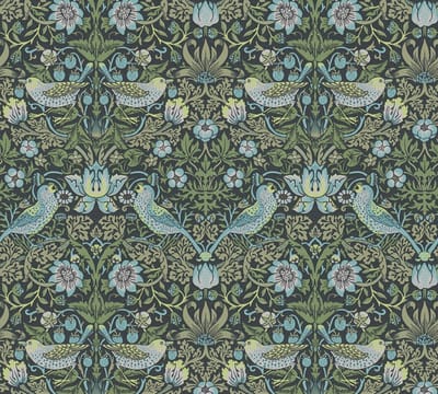 VOGEL BEHANG | Botanisch & Dieren - groen blauw zwart - Architects Paper Art of Eden
