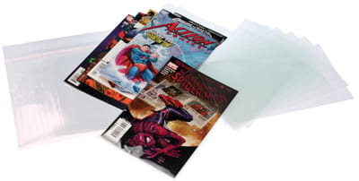 Zakken voor Stripboeken 18,1x27 + 3cm met beschermende sluiting (100 stuks)