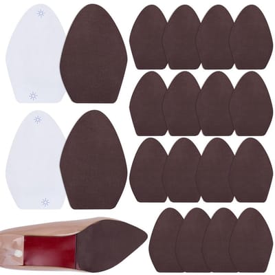 JHUBERS- Hielpads 10 Paar - Zelfklevend - Antislip - Bruin - 8,1 x 12,7 cm - Bescherming voor Dansschoenen - Danskussens