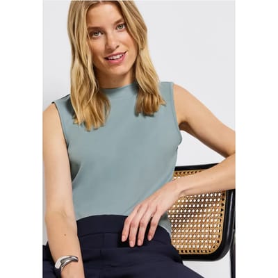 Silk-Look geribbelde top