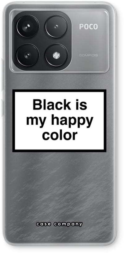 Case Company® - Hoesje geschikt voor Xiaomi Poco F6 Pro hoesje - Black is my happy color - Soft Cover Telefoonhoesje - Bescherming aan alle Kanten en Schermrand