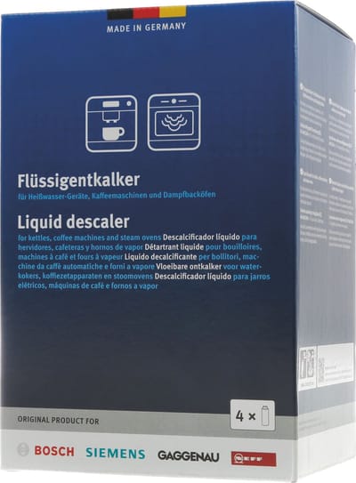 Bosch / Siemens Ontkalker voor koffieautomaten, waterkokers en Stoomovens - 4x 250 ml