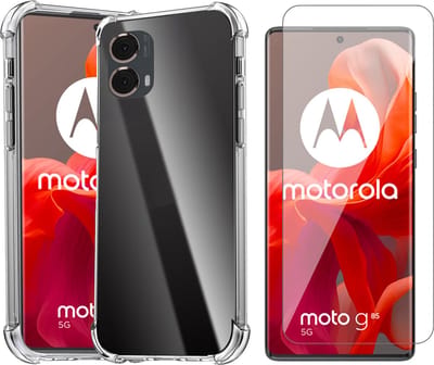 Hoesje geschikt voor Motorola Moto G85 - Screenprotector Glas - Shockproof Transparant