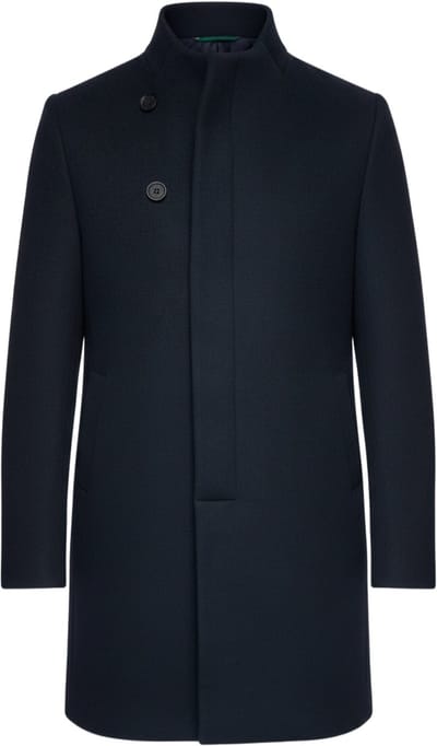 OMBRE Jas - Knopen - Effen Marine S