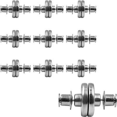 Dailygoods- Gordijn Terughoudknoppen 10 Paar - Magnetische Gordijnhouders - Metalen Knop - Dubbelzijdig - Licht Lekkage Voorkomen - Verwijderbaar