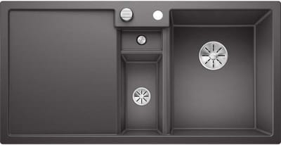 BLANCO Collectis 6S - spoelbak - SILGRANIT - 1 kom 1/2 - links riool - automatisch legen - zonder sif - lege saus - sorteerbak - grijs