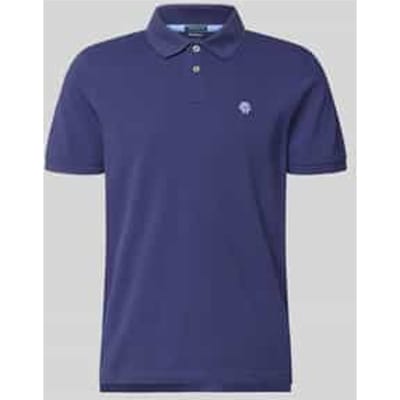 regular fit poloshirt met labelstitching