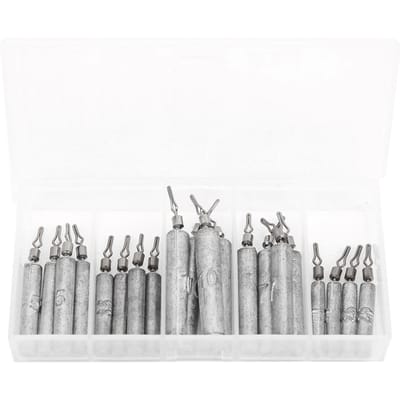20pcs Boîte Bande Longue Pêche Plomb Leurre Poids Accessoires de Pêche