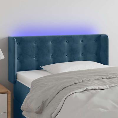 vidaXL - Hoofdbord - LED - 83x16x78/88 - cm - fluweel - donkergroen