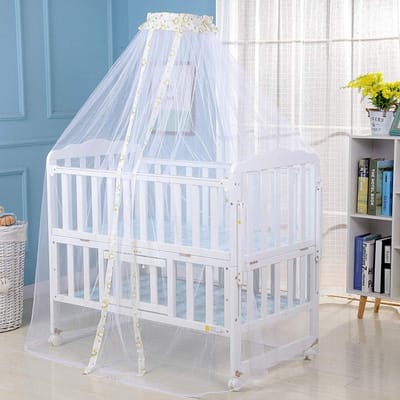 Dailygoods- Klamboe Grote Ademend - Opvouwbare Luifel - Insectenbescherming - Kantdecoratie - Dichte Mesh - 160x450cm - Insectennet