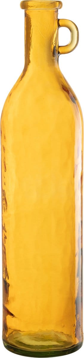 J-Line vaas Fles Cilinder - glas - oker - 75 cm hoog