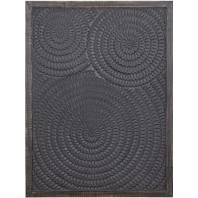 PTMD Wandpaneel Levya - 78x3x105 cm - Hout - Zwart