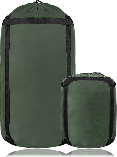 Compressie Zak - Opbergtas Slaapzak - Kamperen Reizen - Waterdicht Lichtgewicht - 46L Groot - Groen