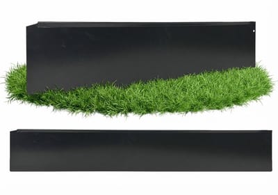 GartenAZ Borderrand - Gazonrand van Verzinkt Staal - Flexibele Montage - Antraciet - 100 cm x 20 cm (5 stuks)