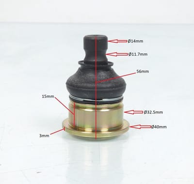 alle kogels kogelgewricht voor quad yamaha 660 grizzly 2003 tot 2008 42-1034 / voorkant lager nieuw