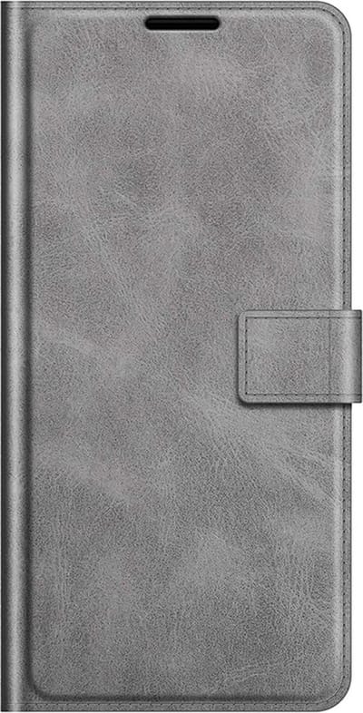LuxeBass Hoesje geschikt voor Motorola Moto G42 - Boekhoesje - Telefoonhoes - GSM hoes - Grijs gsm hoesje - telefoonhoes - telefoonhoesjes