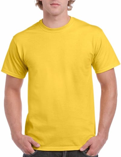 Geel katoenen shirt voor volwassenen M (38/50)