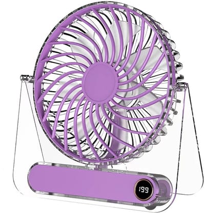 Ventilatoren-Turbo Tafelventilator -1 99 Snelheden - Wandventilator en Bureauventilator 2-in-1 - Digitaal Display - Ultra Stil 28dB - Veilig voor Kinderen en Huisdieren - Opvouwbaar - Paars
