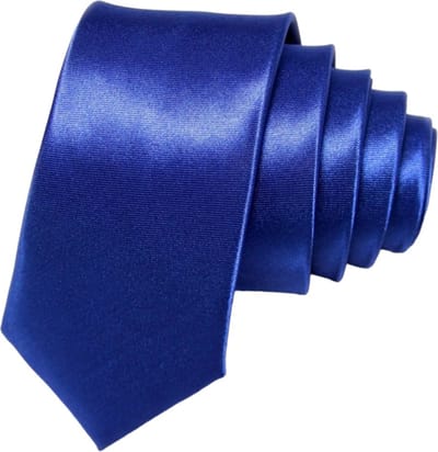 Fako Fashion - Skinny Stropdas - Smal - 5cm - Smalle Das - Effen - 145cm - Royal Blauw - Koningsblauw