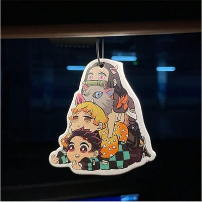 Demon Slayer Luchtverfrisser Tanjirou Nezuko Auto Huis Creatieve Aroma Diffusers Auto Kamer Deodorant Parfum Hanger voor Feestcadeaus