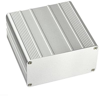 Aluminium Instrumentenbox - Elektronica Behuizing DIY - Elektronica Projecten - Ingebouwde PCB Sleuven - 100x100x50 mm - Zilver