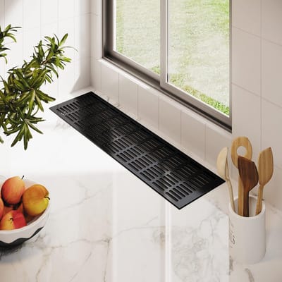 Ventilatierooster Aluminium Zwart 150x200mm - Ventilatie Rooster voor Goede Luchtcirculatie