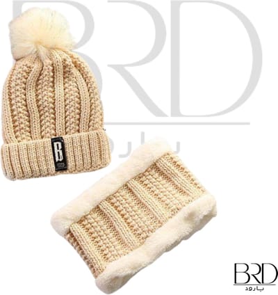 BRD® Winter | Gevoerde Beige Muts en Colsjaal Tiener Set