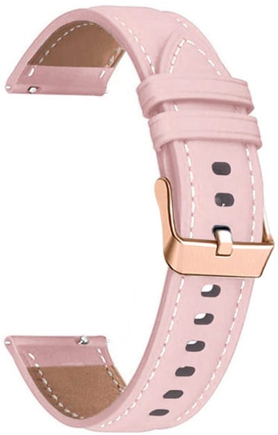 Jumada's - Leren bandje - geschikt voor Garmin Venu 2s / Venu 3s / Vivoactive 4s / Forerunner 255s / 265s - Huawei Watch GT 5 Pro - 42mm / GT 5 / GT 4 - 41mm - roze