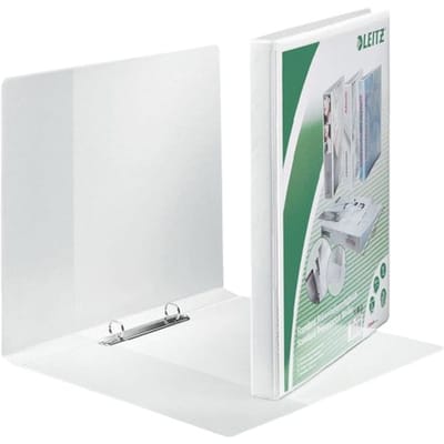 LEITZ presentatie-ringband, A4 extra breed, wit, rug 30 mm, 2-rings mechaniek