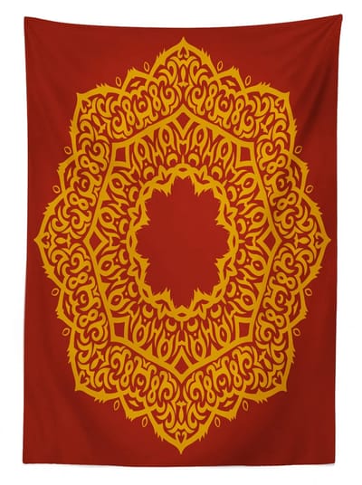 ABAKUHAUS Mandala-tafelkleed – Azteekse stijl – 140x240 cm