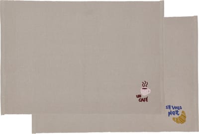 Södahl Bistro Placemat 33 x 48 cm 2 stuks Coffee brown