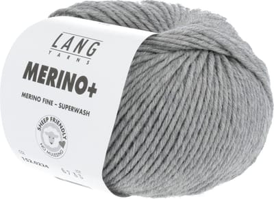 Lang Yarns Merino Plus - 224 grijs mix - Merinowol Garen