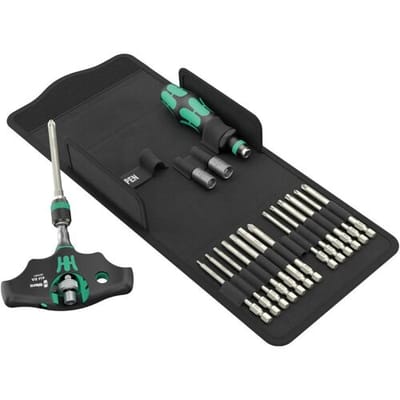 Wera Kraftform Kompakt 400 RA SHK Set 1 05136072001 Bitset 19-delig Kruiskop Phillips, Kruiskop Pozidriv, Inbus Snelle wisselhouder